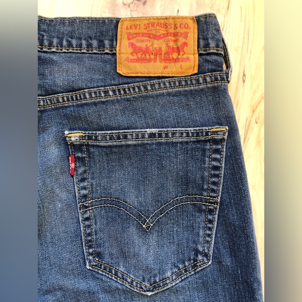 Levi's 18191 Men's Jeans 30 Blue Slim Straight Stretch Denim 27.5" Inseam - Picture 15 of 16